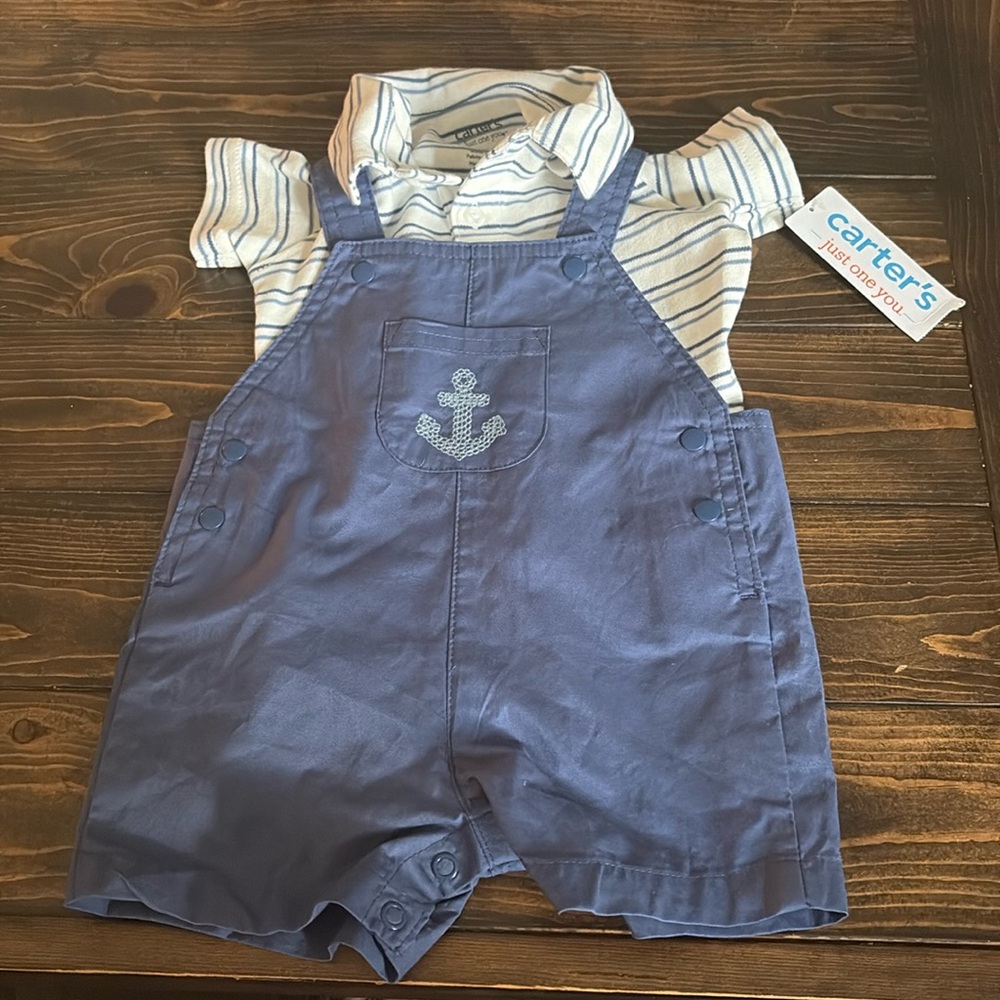 NWT Carter’s onesie and overalls